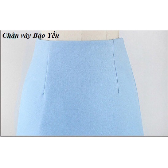 Chân váy chữ A ngắn màu xanh nơ xinh xắn( sẵn size) - M30A
