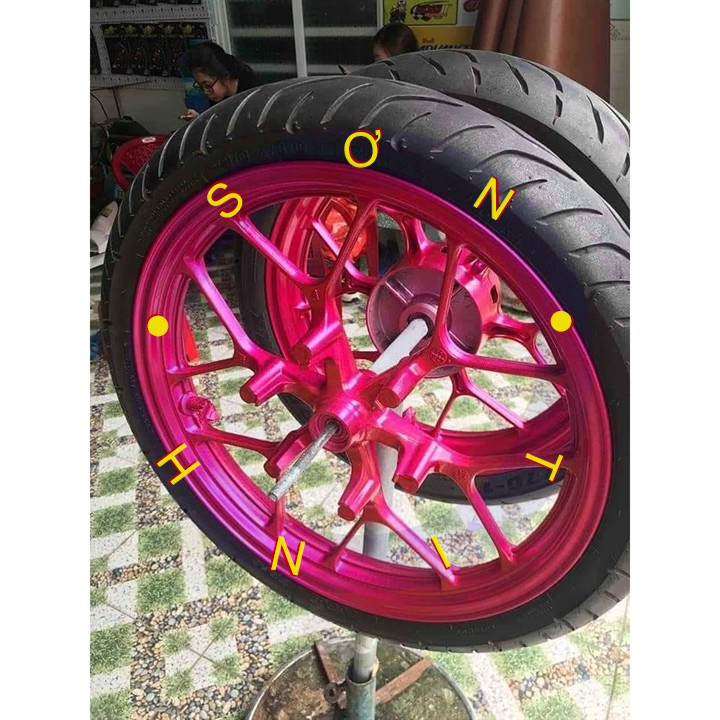 Chai sơn xịt sơn xe máy Samurai 53 màu hồng huỳnh quang phản quang Fluorescent PINK