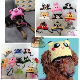 🐶😺 Nón len móc tay cho chó mèo