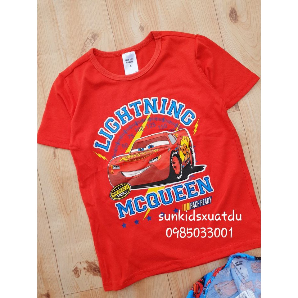 Bộ bé trai oto đỏ quần xanh