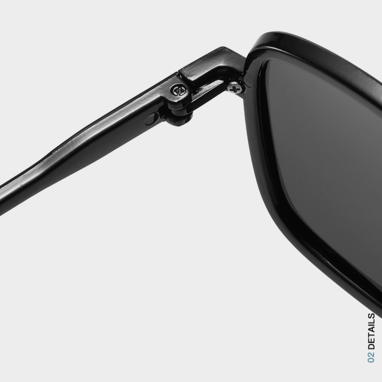 Kính mát gọng chữ nhật họa tiết siêu anh hùng Người Sắt sang trọng thời trang cho nam