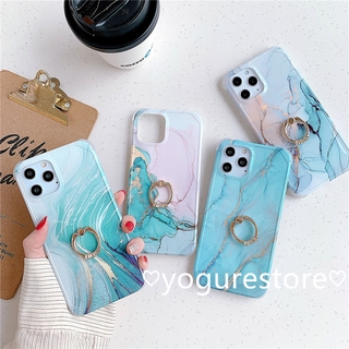 Fashion Fresh Flow Gold Marble Pattern Ring Holder Soft Phone Case Cover For iPhone 11 Pro Max X XS XR XSMax 8 7 Plus SE 2020