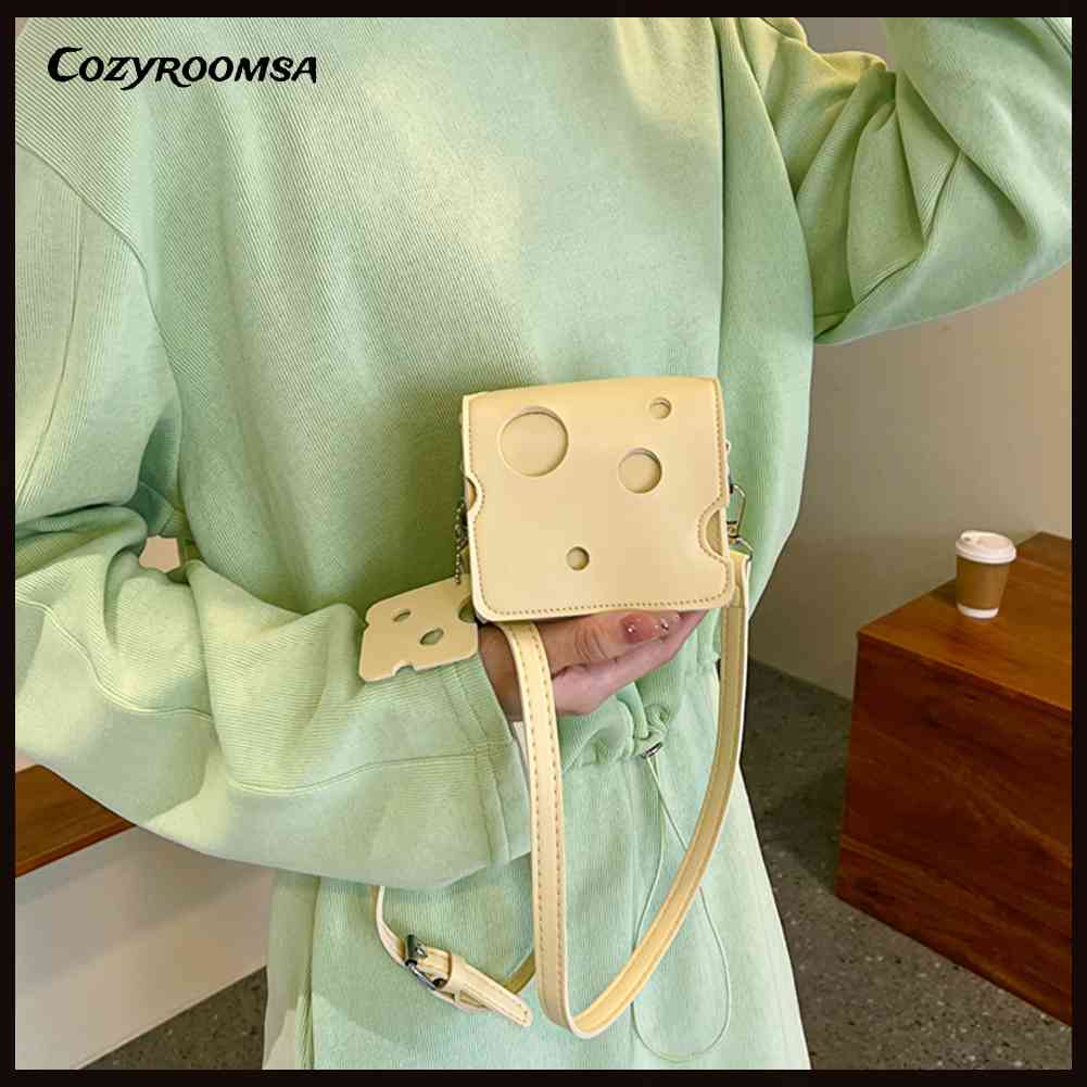 Túi Đeo Chéo Mini Hình Phô Mai Thời Trang Cho Nữ