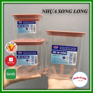 [Mã SKAMLTSM9 giảm 10% đơn 99K] Bộ 3 hộp đựng thức ăn Hàn Quốc Vuông Nhựa Song Long 2820 cao cấp -Buôn rẻ 01014