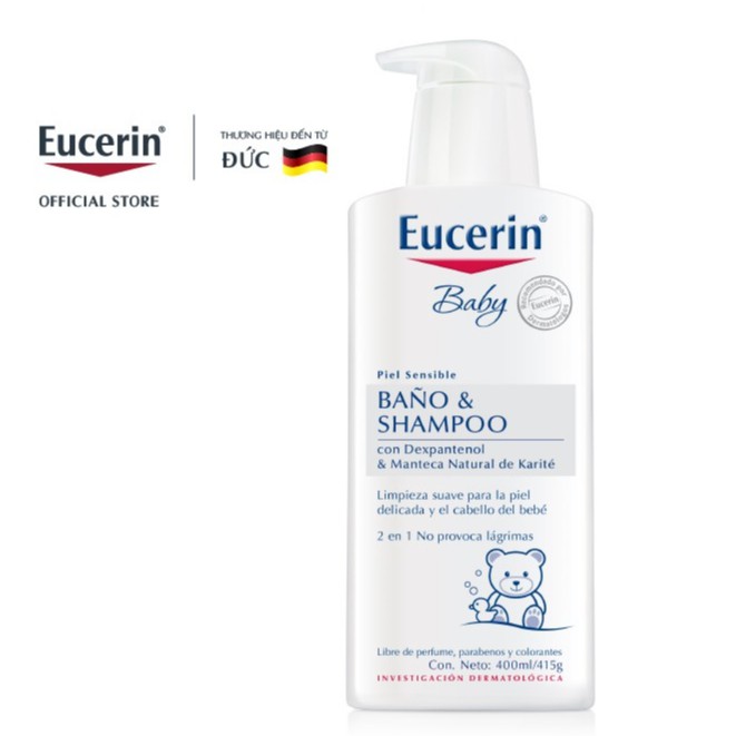 Sữa tắm gội dịu nhẹ cho bé Eucerin Baby Bano & Shampoo 400ml - 69728