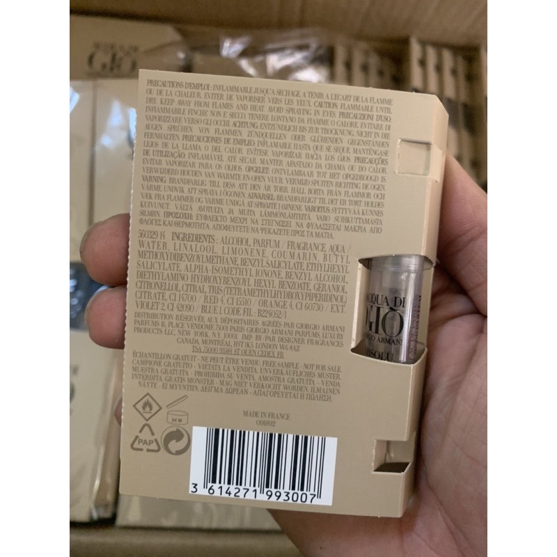 Nước hoa vials Acqua Di Giò absolu edp 1.2ml | Thế Giới Skin Care