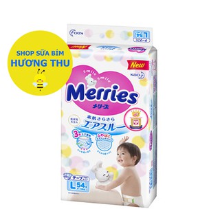 Tã Dán Merries Size L 54 miếng Bao Bì Mới