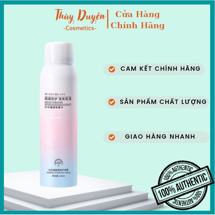 XỊT CHỐNG NẮNG TRẮNG DA MAYCREATE 150ML SPF35