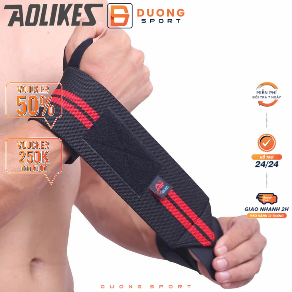 Đôi Dây Quấn Cổ Tay Aolikes Phụ Kiện Tập Gym Cao Cấp