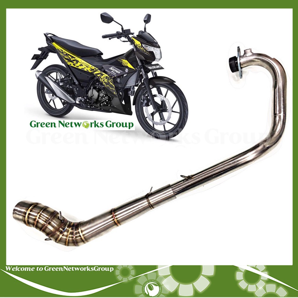 Cổ pô 2 khúc inox dành cho xe Raider Fi - Satria Fi Greennetworks