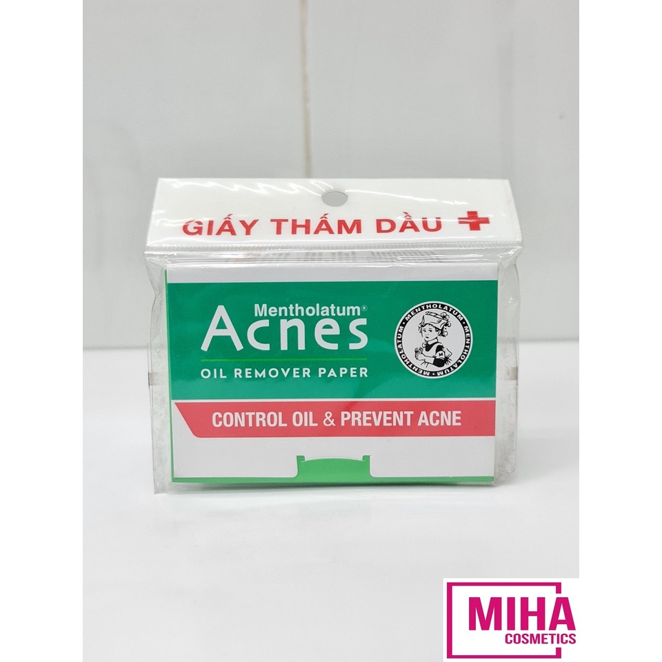 Hộp 100 Tờ Giấy Thấm Dầu Kiểm Soát Nhờn Ngừa Mụn Acnes Oil Remover Paper