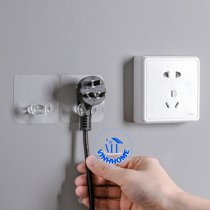 Móc dán chân không treo phích cắm điện