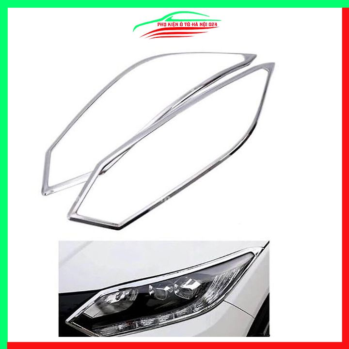 Ốp viền đèn pha hậu mạ crom Honda H-RV chống trầy trang trí bảo vệ xe