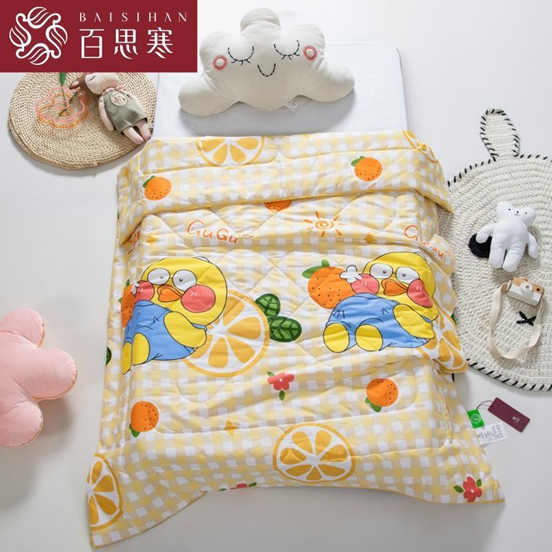 Cuộc sống màu cam⭐ Chăn Cotton mỏng họa tiết hoạt hình dễ thương cho các bé