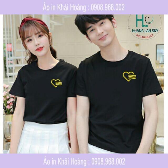 Áo cặp đôi nam nữ cotton dễ chịu thoải mái in hìnhgf dễ thương