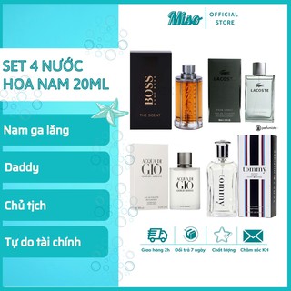 Nước Hoa Nam Hàng Pháp [Combo 4 Tiết Kiệm] Nước Hoa Nam Mini 20ml Phong Cách Lịch Thiệp - Đàn Ông - Bản Lĩnh