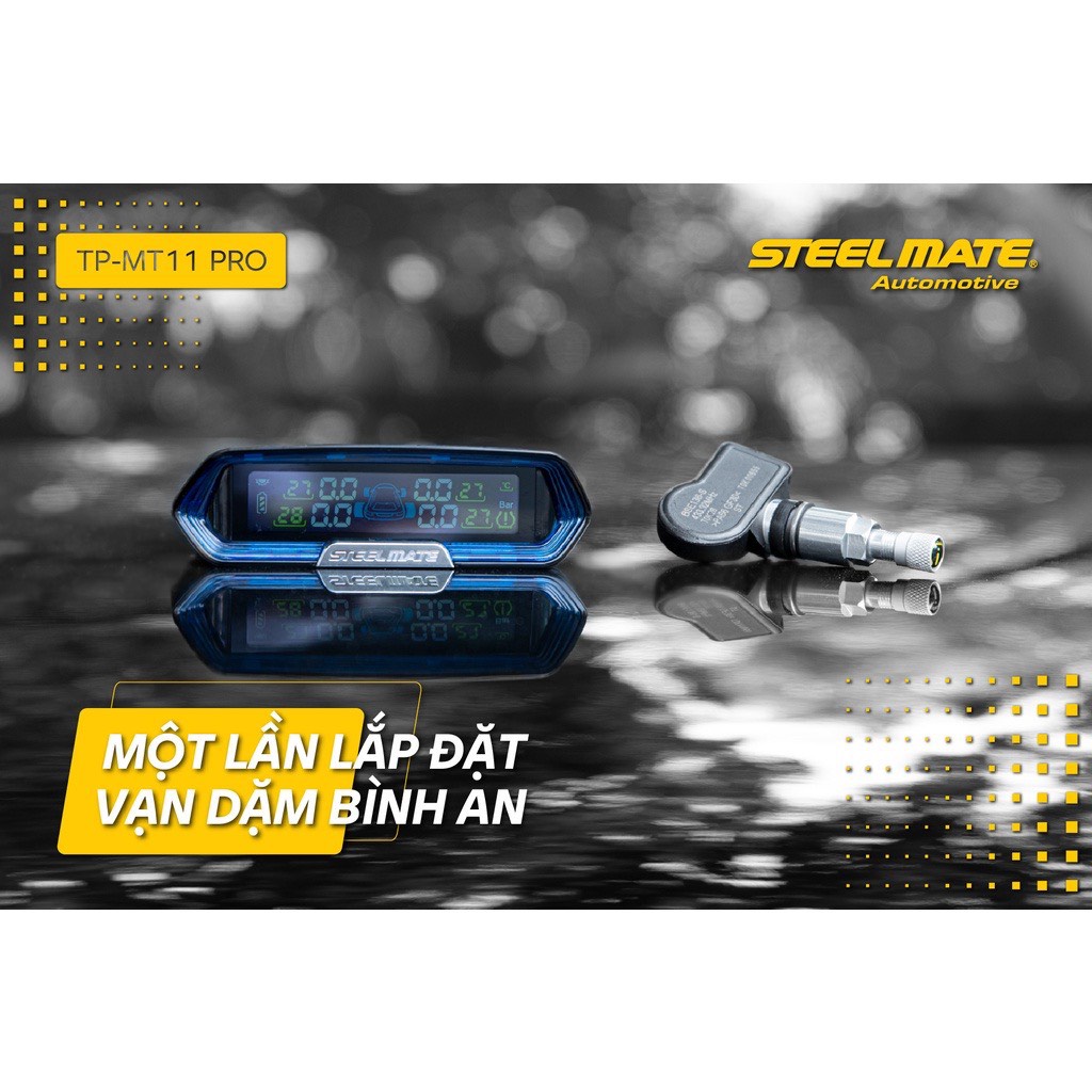 Cảm biến áp suất lốp Steel Mate MT11 và MT11 Pro chính hãng bảo hành 3 năm.