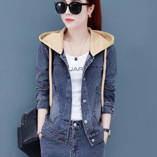 Áo khoác jean phối nón ak631