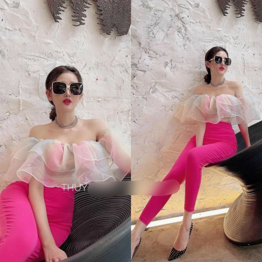 HÀNG MỚI ĐỔ BỘ- ÁO BẸT VAI VOAN KIẾNG PHỐI MÀU CẦU VỒNG DỄ THƯƠNG