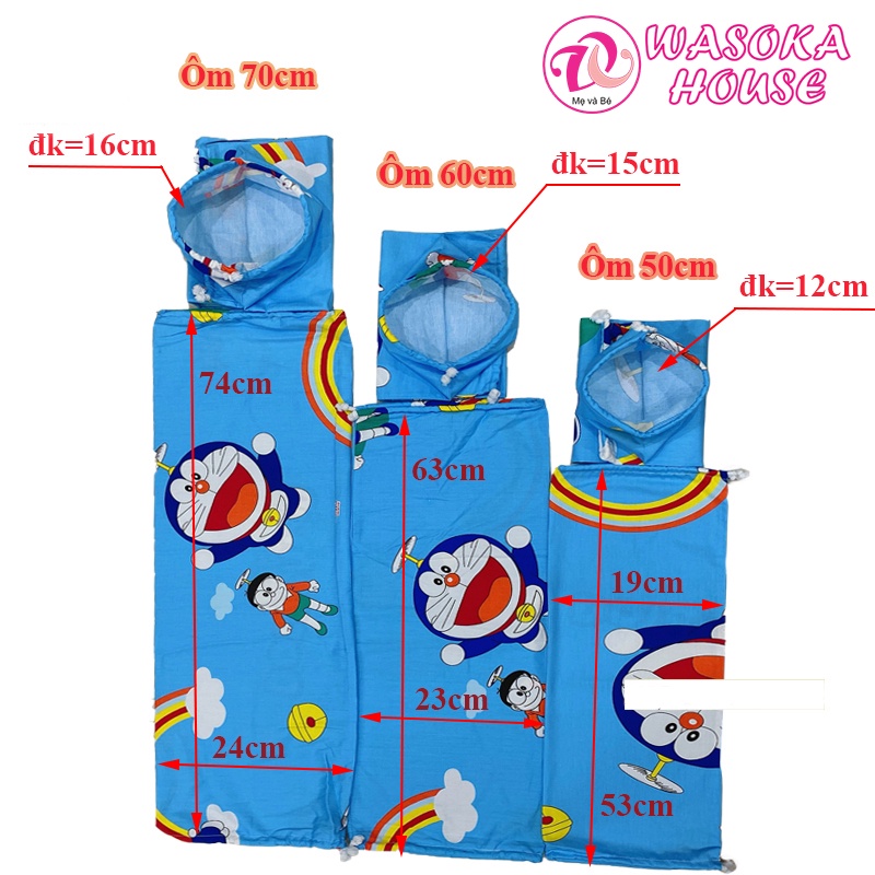 Vỏ gối ôm trẻ em vải cotton Thắng Lợi nhiều họa tiết hoạt hình thân thiện gần gũi với bé