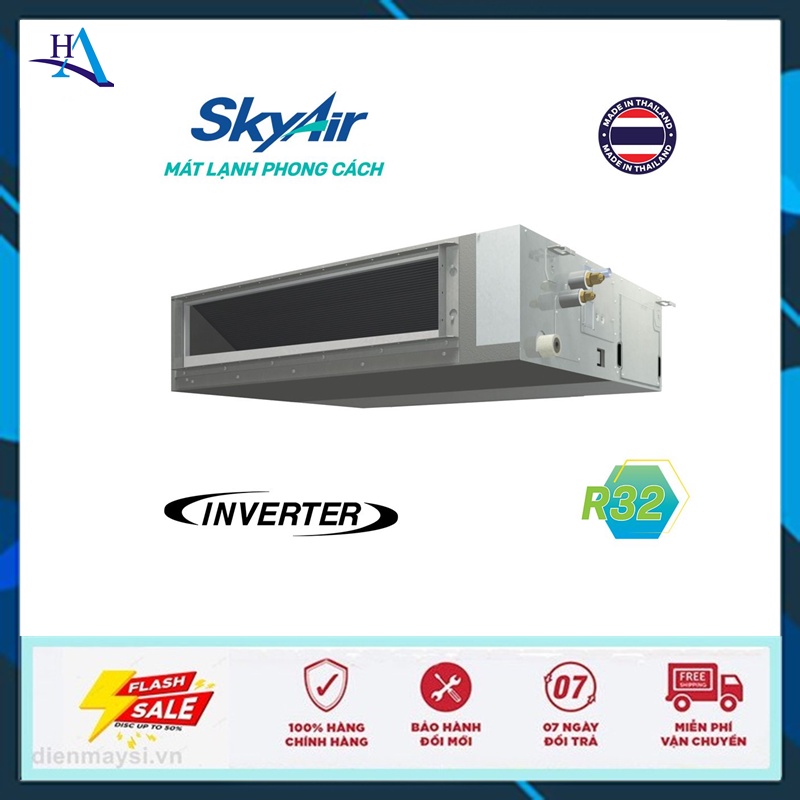 Máy lạnh giấu trần nối ống gió Daikin FBFC60DVM - RZFC60DVM + BRC2E61 inverter (2.5Hp)