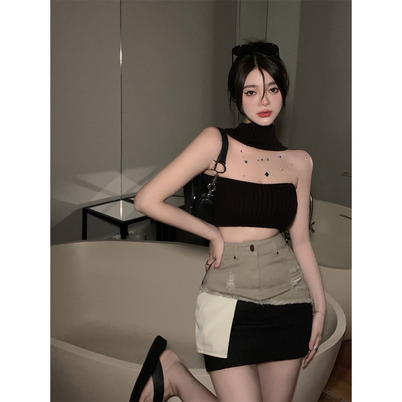 Áo dệt kim kumikumi hở vai phong cách Hàn Quốc thời trang quyến rũ