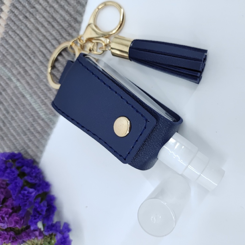 Bình xịt tinh dầu bình xịt mỹ phẩm đựng nước hoa phun sương Chai xịt cồn bọc da có móc khóa tiện dụng 30ml