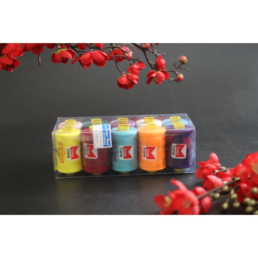 Chỉ May Thuận vinh One Hộp 10 Cuộn Phối Màu Sắc Nét Giao Ngẫu Nhiên