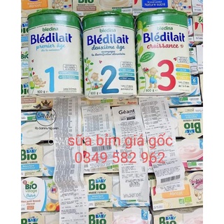 Sữa bột bledilait 900gr đủ số 1 2 3 nội địa pháp