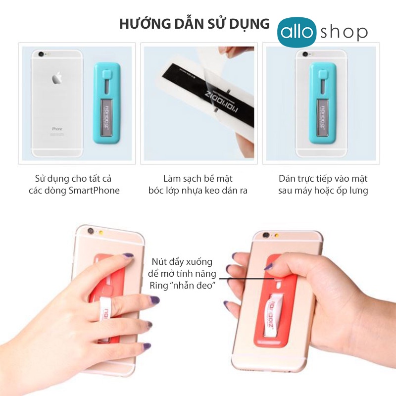 Chân Đế Điện Thoại MOMODIZ Smart Grip, Kê Đỡ iPhone Stand Grip & Car Holding, Giá Đỡ SmartPhone Gắn Xe Hơi