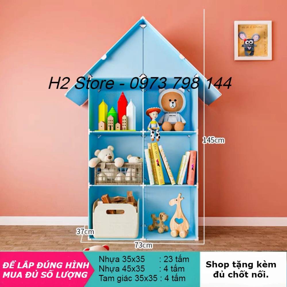 [MỚI VỀ] KỆ TRƯNG BÀY ĐỒ CHƠi, SÁCH VỞ CÓ MÁI CHO BÉ - Bán theo tấm