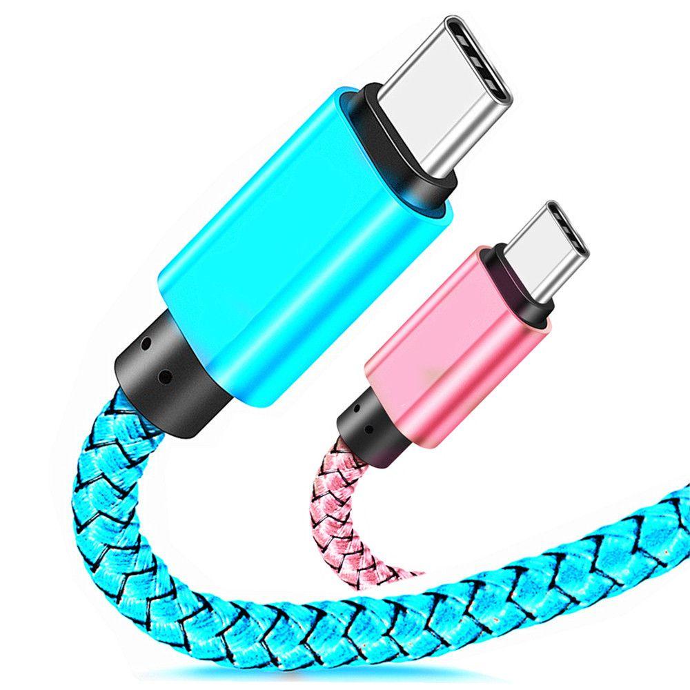 Dây Cáp Sạc Nhanh USB Type C Bằng Nylon Bện Nhiều Màu Cho Huawei P30 P20 Samsung Galaxy S10 S9
