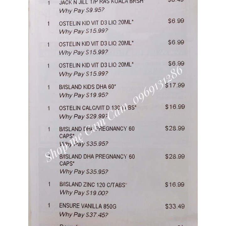 CANXI BẦU OSTELIN 130V - 300V - ĐỦ BILL | Thế Giới Skin Care