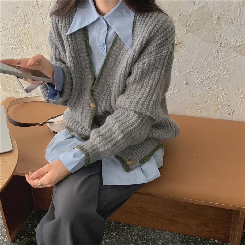 Set áo sơ mi tay dài màu sắc nhã nhặn và áo khoác ngoài  (có bán lẻ)