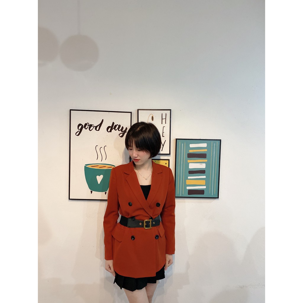 Noel - Áo Blazer đỏ đô dài mặc dấu quần | BigBuy360 - bigbuy360.vn