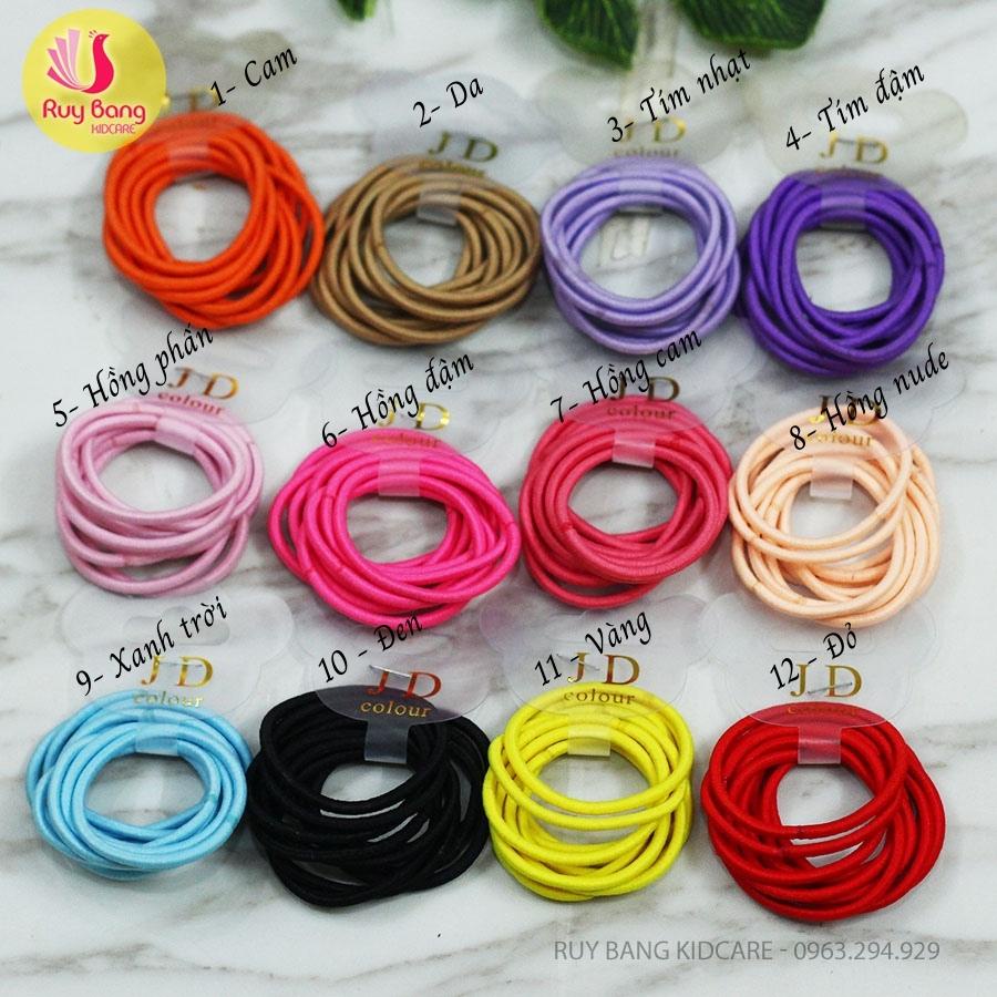 Dây buộc tóc trẻ em JD - Vỉ 10 chiếc