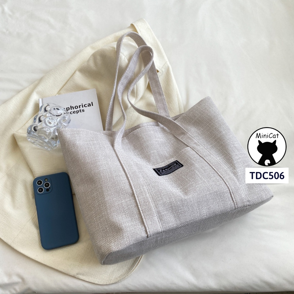 Túi tote siêu rộng đi học đi chơi giá rẻ thời trang Hàn Quốc MiniCat TDC506