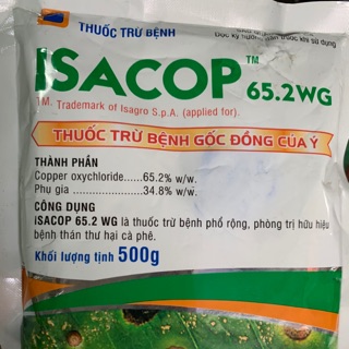 Thuốc trừ bệnh ISACOP đặc trị thán thư, sương mai, đốm lá