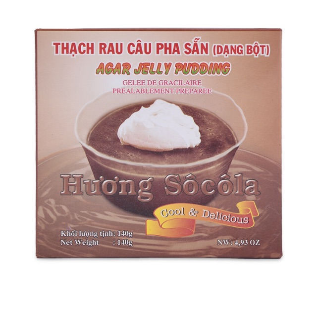 Rau Câu Pha Sẵn Sôcôla 3K 140g