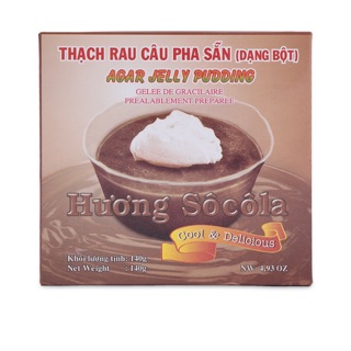 Bột Rau Câu Pha Sẵn Sôcôla 3K Hộp 140G
