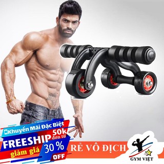 🎁 Con lăn tập bụng 3 bánh ❤️ FREE SHIP ❤️  đốt mỡ bụng nhanh chóng [ HOT ]