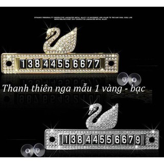 Siêu giảm giá Thẻ ghi số điện thoại đỗ xe phát quang GẮN ĐÁ sang trọng gắn kính ô tô loại 1