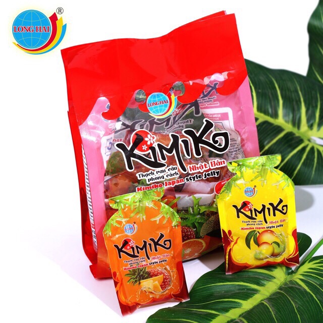 Thạch Rau Câu Kimiko Long Hải dạng túi Gói 420g