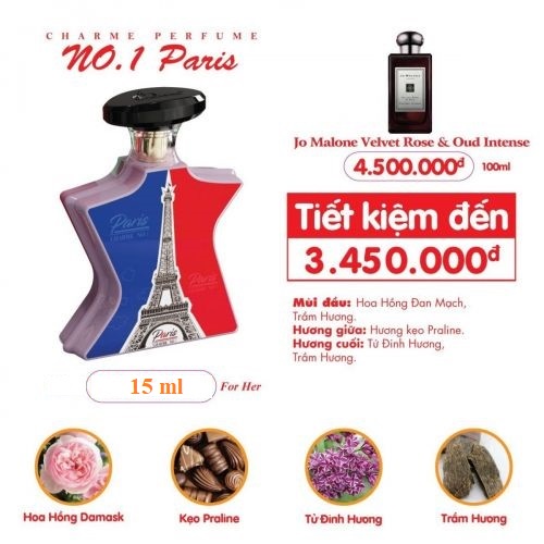 Nước Hoa Nữ Charme No.1 PARIS 10ml