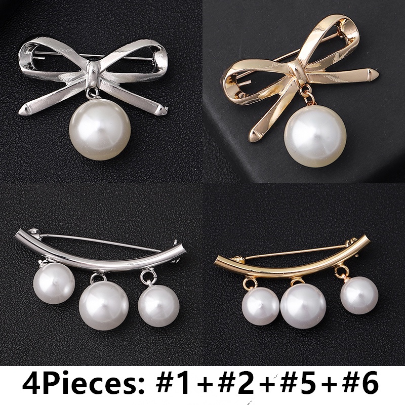 4 Trâm Cài Áo Đính Ngọc Trai Chống Chói