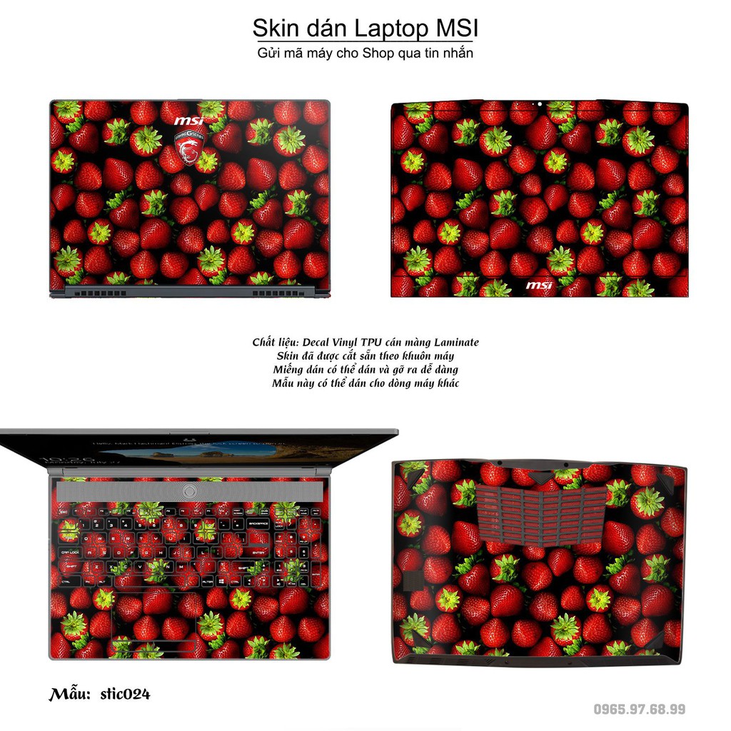 Skin dán Laptop MSI in hình Hoa văn sticker _nhiều mẫu 4 (inbox mã máy cho Shop)