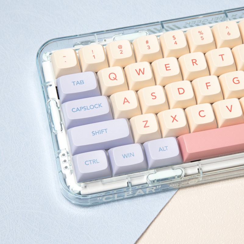 132 Phím Marshmallow Keycap XDA Hồ sơ XDA Màu hồng dễ thương PBT Thuốc nhuộm phụ Bàn phím cơ học Keycap