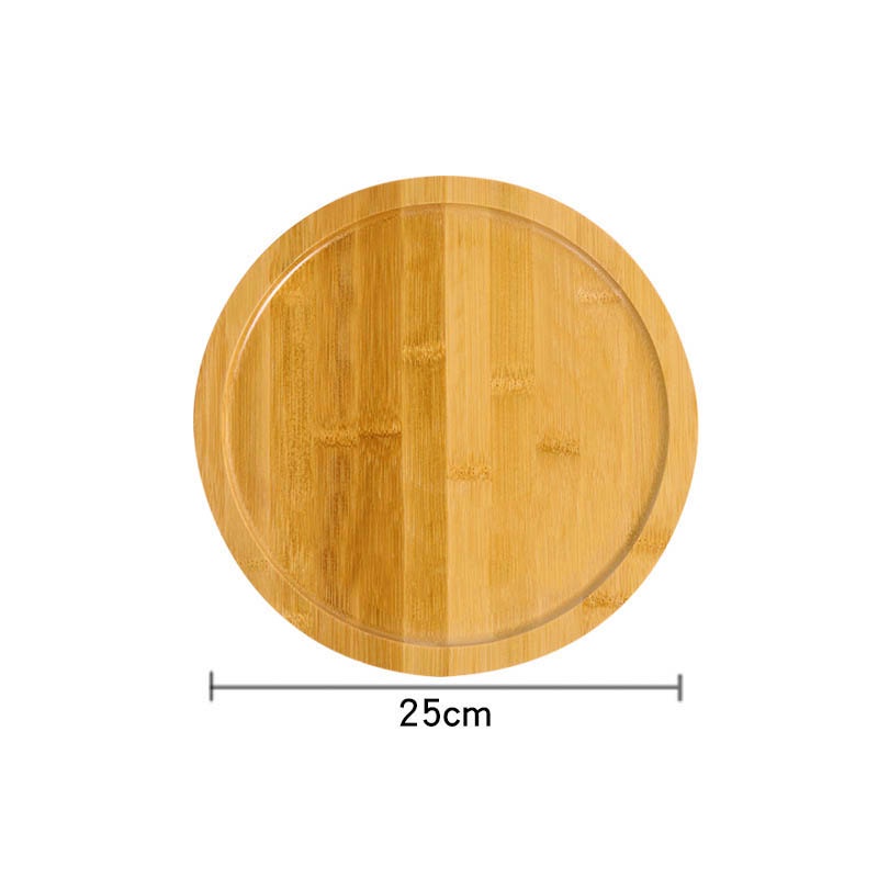 Khay/Dĩa Tre Hình Tròn dùng trong nhà bếp hoặc chụp ảnh