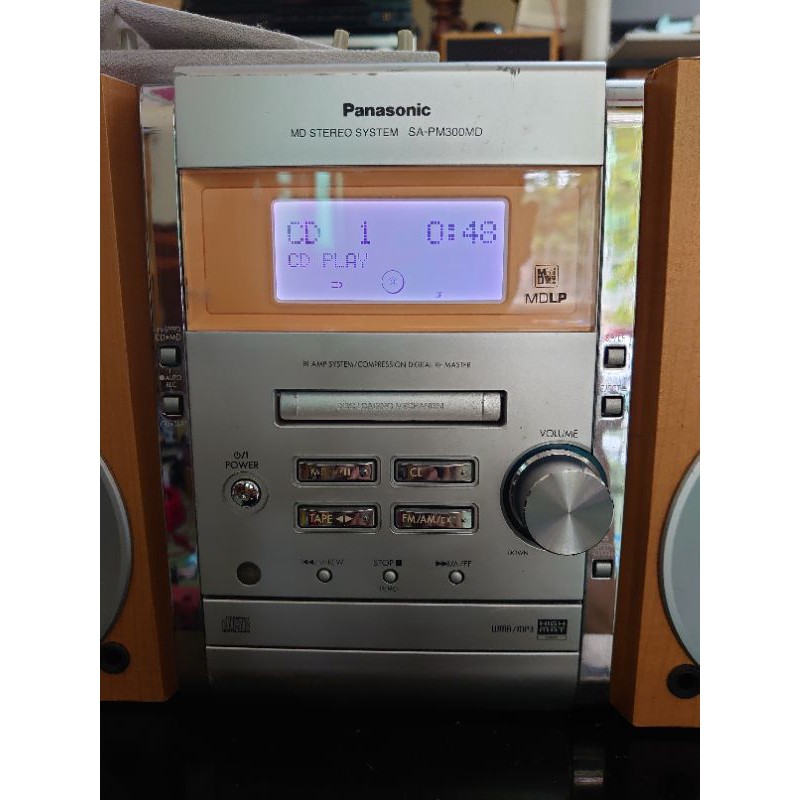Dàn mini Panasonic PM300 bãi nguyên bản, bao chạy cd, nghe aux, hình thức đẹp
