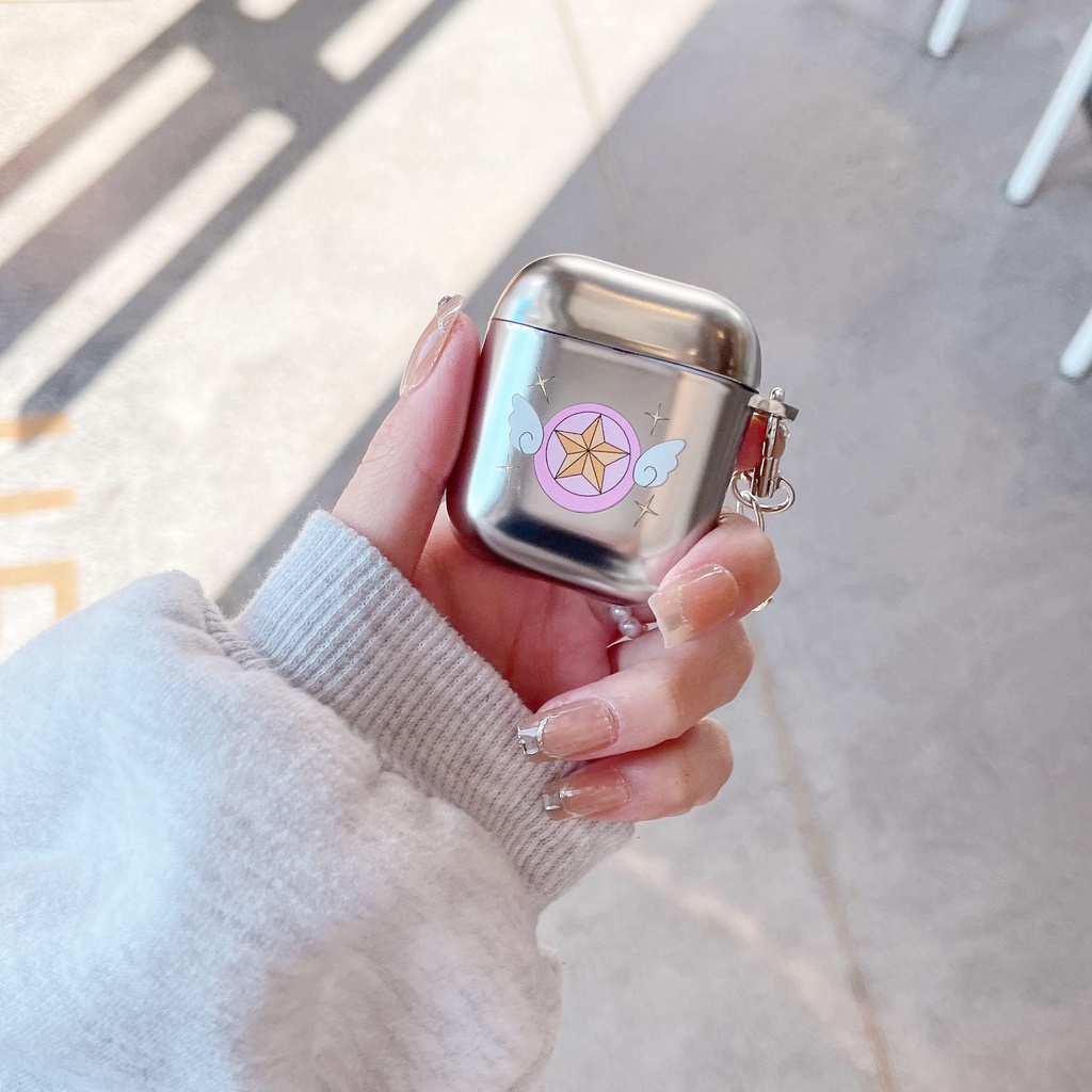 Vỏ Bảo Vệ Hộp Sạc Tai Nghe compatible AirPods3 compatible AirPods3 Apple compatible AirPods3 compatible AirPods3 Màu Nhám Mạ Điện Hình Đá Mặt Trăng/Mặt Trăng Độc Đáo